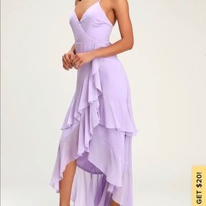 Lulu’s 💜lavender Ruffle Maxi Dress ~wedding guest